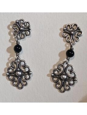 JAMES AVERY EXTEREMELY RARE Black Onyx Sorrento Earrings